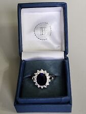 Bradford Exchange Princess Diana Replica White Gold Plate Lab Sapphire Ring Box, used for sale  Shipping to South Africa