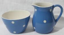 Vintage T G Green Blue Domino Pattern - Milk Jug & Sugar Bowl for sale  WHITCHURCH