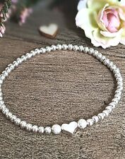 Silver heart bracelet for sale  DURHAM