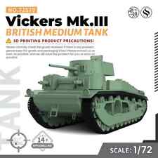 Kit modelo militar SSMODEL 72579 1/72 25mm tanque médio British Vickers Mk.III comprar usado  Enviando para Brazil