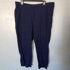 Calça cropped Susan Graver feminina XL azul marinho Capri vovó costeira comprar usado  Enviando para Brazil