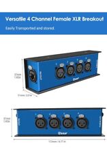 Usado, Adaptador XLR fêmea 4 canais 3 pinos - compacto Cat6 multi rede receptor cobra comprar usado  Enviando para Brazil