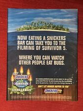 Anuncio impreso 2002 de Snicker's Candy Bar Survivor Marquesas tema - ideal para enmarcar segunda mano  Embacar hacia Argentina