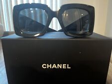 Gafas de sol rectangulares para mujer CHANEL 5435 - negras/doradas (5435 C622/S6) segunda mano  Embacar hacia Mexico