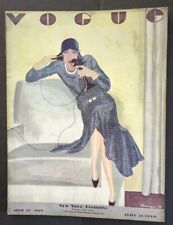 VOGUE 27 de abril de 1929 revista PIERRE MOURGUE capa flapper art déco CHANEL MUITO BOM ESTADO+ comprar usado  Enviando para Brazil