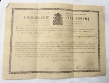 Antico reliquiario documento usato  Italia