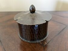 AN ANTIQUE ROYCROFT ARTS & CRAFTS MISSION HAMMERED COPPER DESK BLOTTER INK WELL, used for sale  Shipping to South Africa