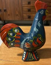 Used, Vintage Colourful Swedish Nils Olsson Wood Dala Rooster Hand Carved/Painted 6.5” for sale  Shipping to South Africa
