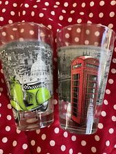 Conjunto de 2 copos de cerveja CERVE Roma scooter e cabine telefônica Londres comprar usado  Enviando para Brazil