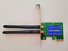 WLAN Wireless-N WiFi  PCI-E Card. 300Mbps 2.4Ghz wIth Antennas for sale  Shipping to South Africa