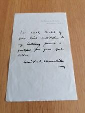 Autographed letter winston for sale  BOURNEMOUTH