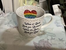 Taza de China fina Cooksmart Inglaterra - cuando llueva busca arco iris cuando esté oscuro segunda mano  Embacar hacia Argentina