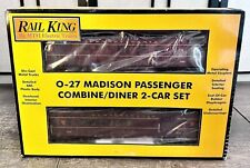 Rail King O-27 Pennsylvania RR Passenger Madison Combine/Diner 2 Car Set 30-6204 for sale  Shipping to South Africa