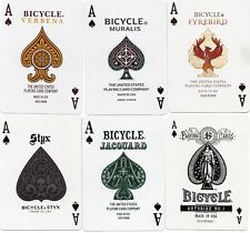 6 x cartas de baralho ÚNICAS modernas extremamente raras "Bicycle Ace of Spades" comprar usado  Enviando para Brazil