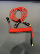 Glorioso cable trenzado artesanal en espiral USB-C para teclado mecánico para juegos (rojo) segunda mano  Embacar hacia Argentina