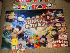 Decoração de festa de aniversário South Park balões banner pano de fundo decoração de bolo espirais! comprar usado  Enviando para Brazil