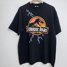 Camiseta Vintage Parque Jurásico Relámpago 1992 Negra Puntada Única EE. UU. XL segunda mano  Embacar hacia Argentina