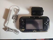 ORIGINAL BLACK NINTENDO ZELDA Wii U  REPLACEMENT GAMEPAD WUP-010 WITH CABLES for sale  Shipping to South Africa