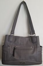 Bolsa de mão Rossetti feminina cinza alça dupla tamanho médio ~ armazenamento ~ zíper ~ encaixe, usado comprar usado  Enviando para Brazil