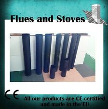 Used, Refurbished Stove Flue Pipe Black 4", 5", 6"  for wood and multifuel burner for sale  SALFORD