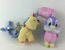 Car Seat Stuffed Plush Hanging Toys 2pc Lot Bird Giraffe Disney Just One Year, used for sale  Shipping to South Africa