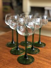 green stem wine glasses for sale  LEICESTER