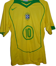 Camiseta de futebol Nike Brasil Ronaldihno #10 média comprar usado  Enviando para Brazil