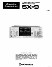 Receptor manual do proprietário Pioneer SX-9 comprar usado  Enviando para Brazil