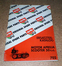 Spare Part Catalogue Aprilia Motor Scooter 50 CC for sale  Shipping to United Kingdom