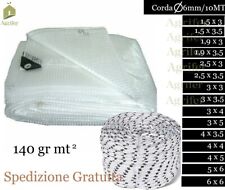 Telo telone RETINATO PVC trasparente occhiellato impermeabile 140 GR/MQ usato  Italia