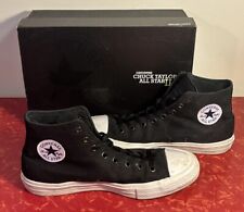 Używany, Converse Chuck Taylor All Star II High Top Męskie Rozmiar 10 Czarne płócienne buty w pudełku na sprzedaż  Wysyłka do Poland