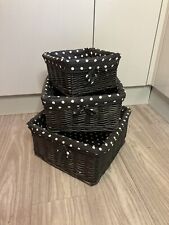 square wicker storage baskets for sale  FAREHAM