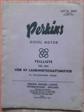 Lista części Perkins do czterech silników rolniczych 99 na sprzedaż  Wysyłka do Poland
