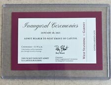 2021 President Joe Biden Inauguration Ticket Garnet 2020 West Maroon for sale  Shipping to South Africa