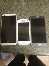 3 Phone Lot Dont Charge HTC Desire, Samsung Galaxy J3, Galaxy S3 Mini Parts Only for sale  Shipping to South Africa