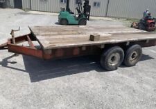 Tandem axle deck over utility trailer 15’ long and 8’  Pin Hitch No Lights Title for sale  Cornell