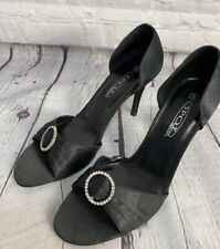 Women’s Spot On Black Peep Toe High Heel Diamanté Feature Shoes Size 6 New for sale  Shipping to South Africa