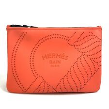 HERMES Punching Neoban Kanoe MM Bolsa de Maquillaje Cosméticos Bolsa Bolso de Embrague Naranja, usado segunda mano  Embacar hacia Argentina