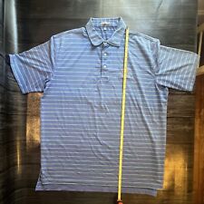 Usado, Camisa polo Peter Millar para hombre XL púrpura a rayas verano confort logotipo de golf elástico segunda mano  Embacar hacia Argentina
