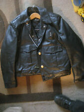 Chicago Police Vintage Leather Jacket 44 Long Motorcycle 9C1 P71 Fire EMS K9 for sale  Milwaukee