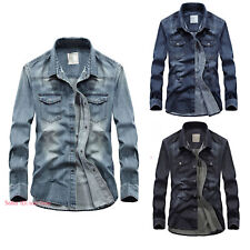 Mens denim shirts for sale  Shipping to Ireland