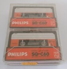 Lot 4 cassettes audios vierge philips rétro neuves d'occasion  Châlons-en-Champagne