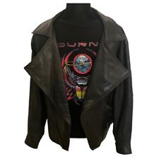 Used, Winlet Leather Jacket Mens Black Medium Motorcycle Jacket Vintage 80s Retro for sale  Shipping to South Africa