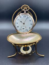 Suporte para relógio de bolso c.1880's francês madrepérola cadeira ovo moldura dourada comprar usado  Enviando para Brazil