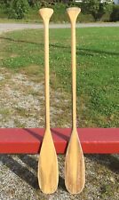 Pair Vintage WOODEN WEATHERED PADDLES 52" Long USED Oars Boat CANOE! for sale  Newport