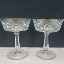 Galway Irish Cut Crystal Clifden Set of 2 Champagne Sherbet Cocktail Glasses 5" for sale  Shipping to South Africa