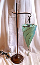 Lámpara de mesa Pottery Barn Medina con borla de cono de seda pantalla azul estilo marroquí segunda mano  Embacar hacia Argentina