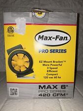 Ventilador de lata Max Fan PRO SERIES 6" 420 CFM 3 velocidades - ventilação em linha do ventilador de escape comprar usado  Enviando para Brazil