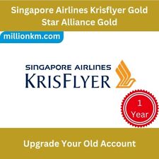 Singapore Airlines Krisflyer Gold Star Alliance ouro por 1 ano, reserva necessária comprar usado  Enviando para Brazil