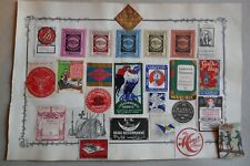 Lot timbres étiquettes d'occasion  Biganos